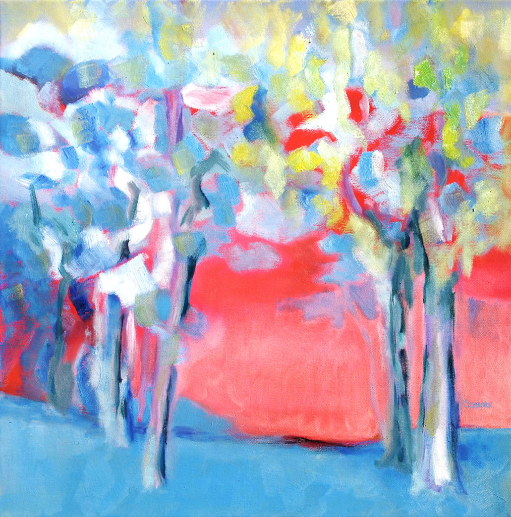 Blaue Bäume